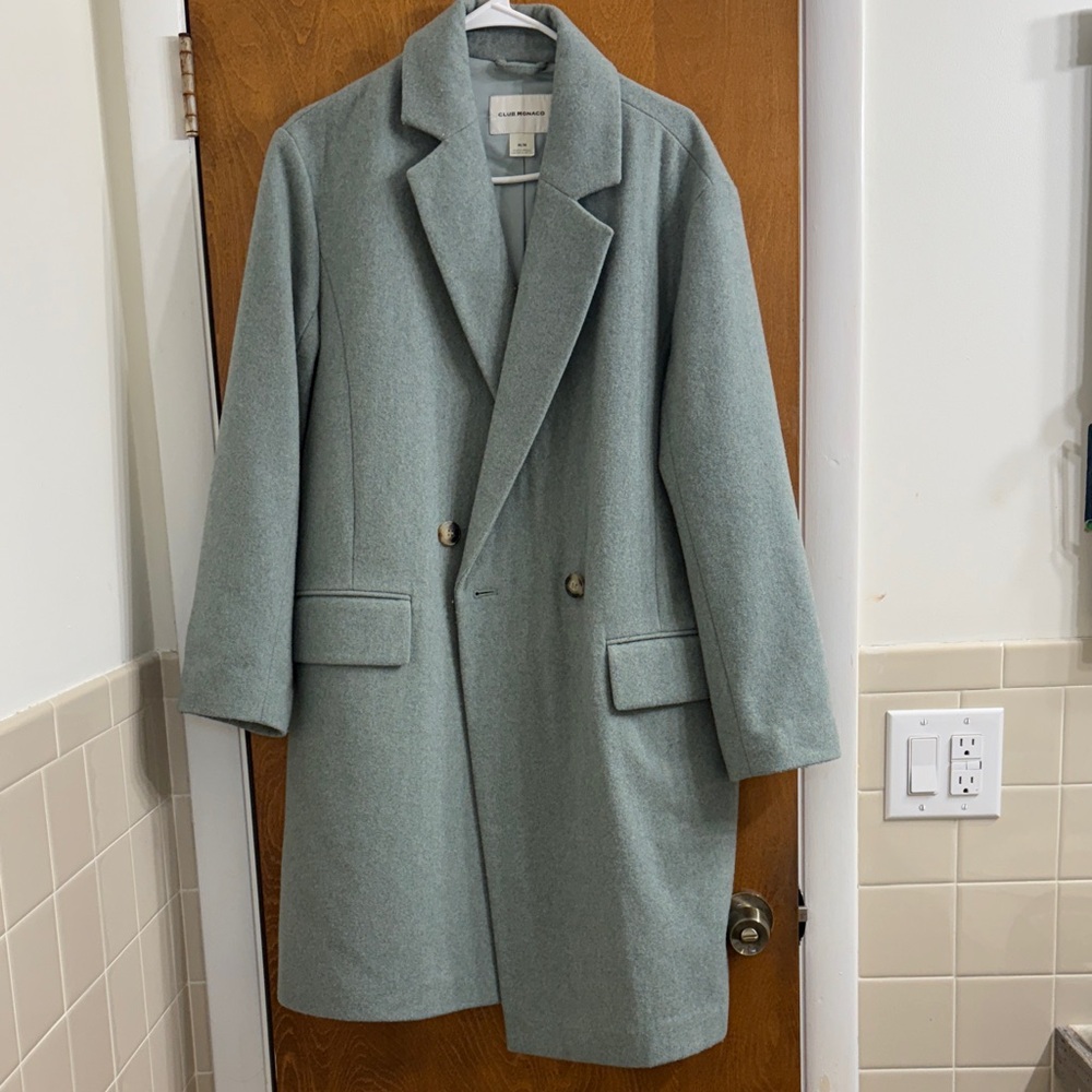 Club Monaco Light Green wool coat